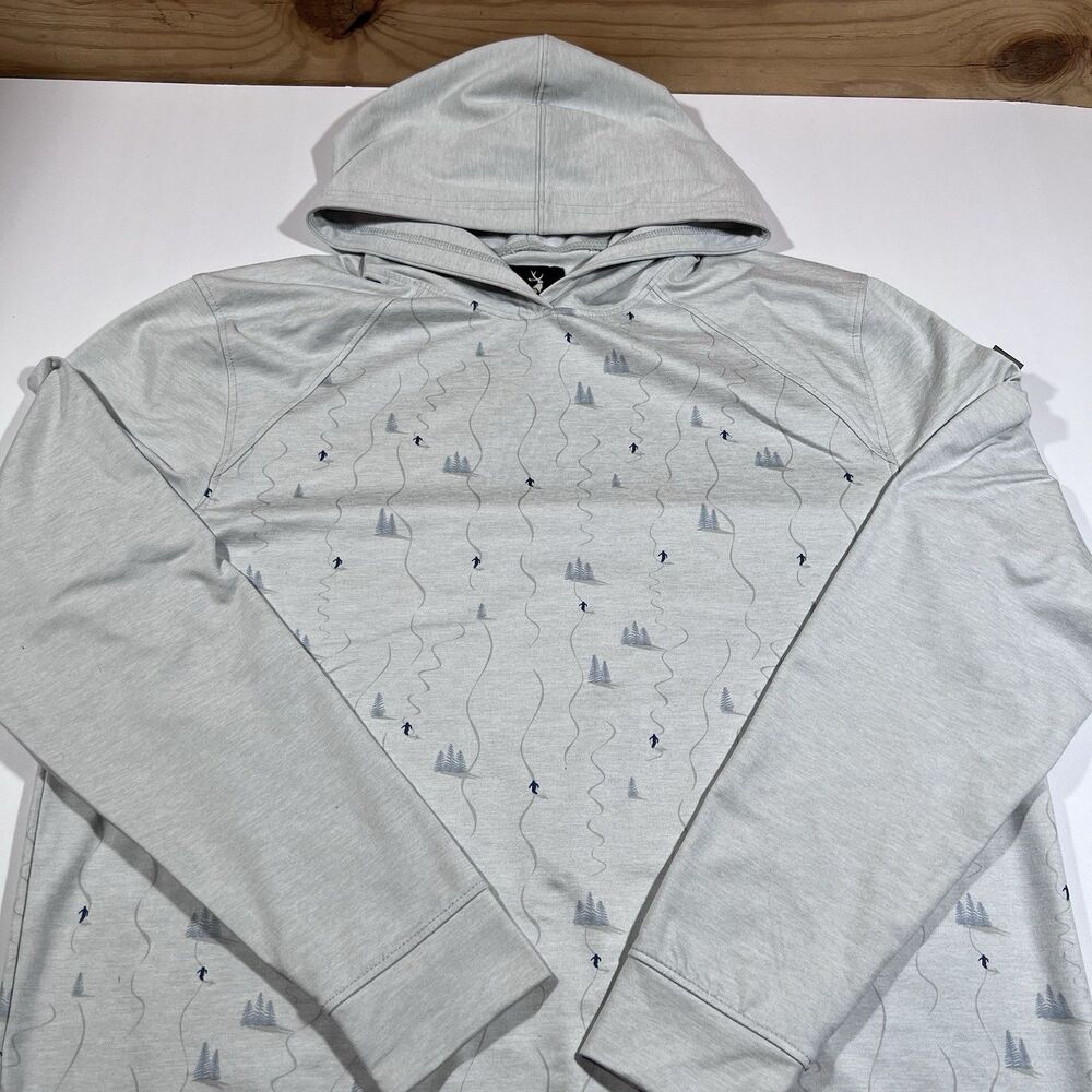 Jack + Sage Ski Themed Hooded Shirt Mount Sunapee Men's Medium - Picture 3 of 7